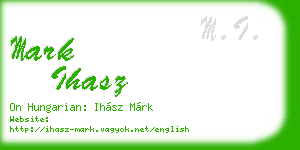 mark ihasz business card